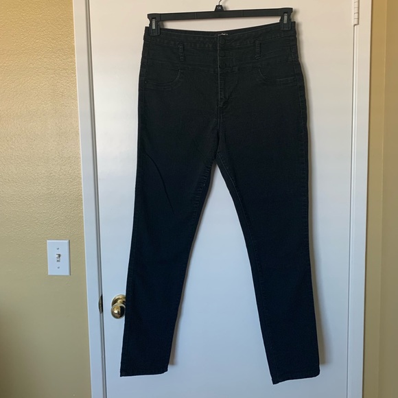 high waisted black jeans size 16